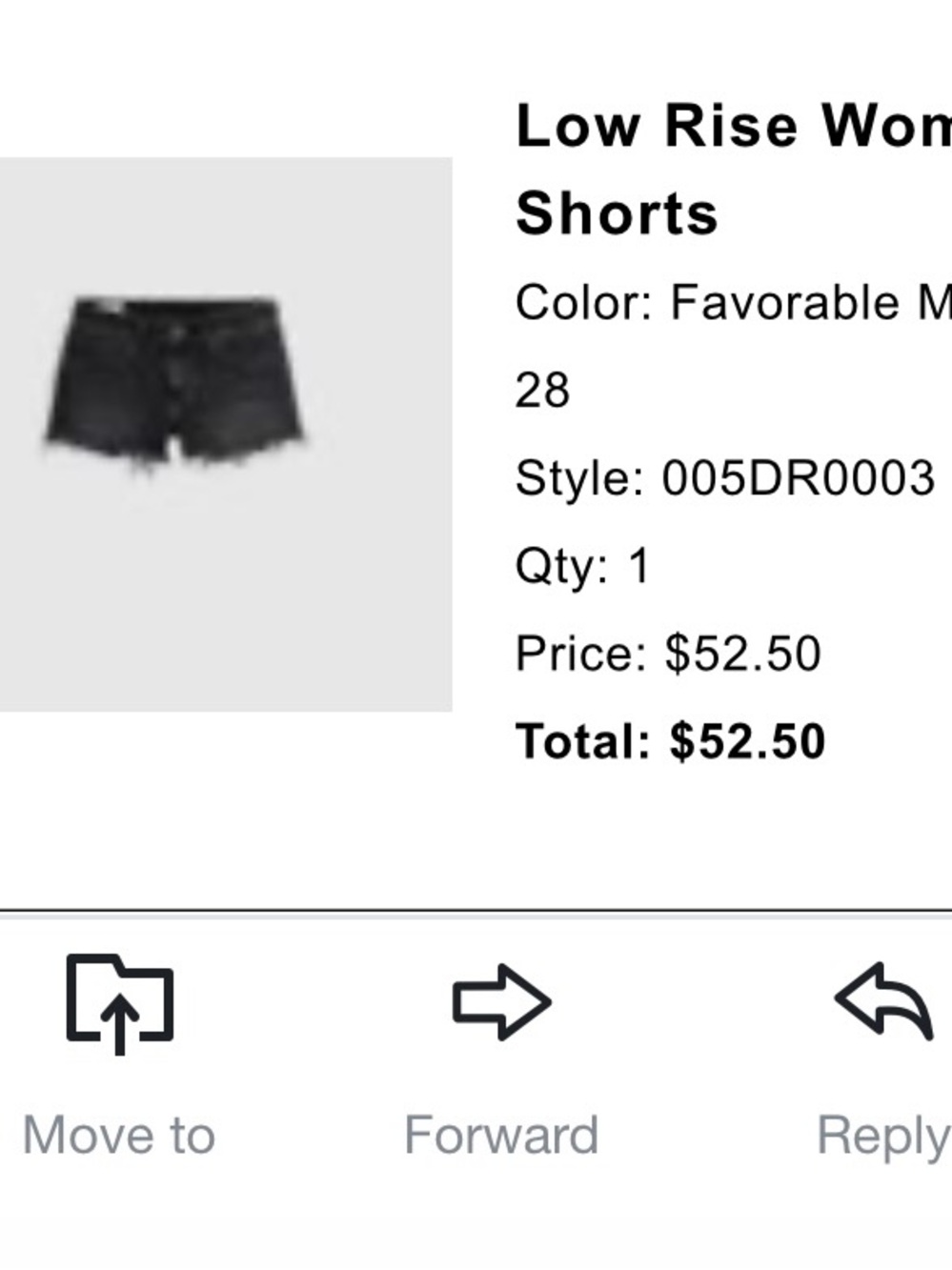 Levi's NWT Low Rise Denim Shorts Size 28 - Picture 3 of 5